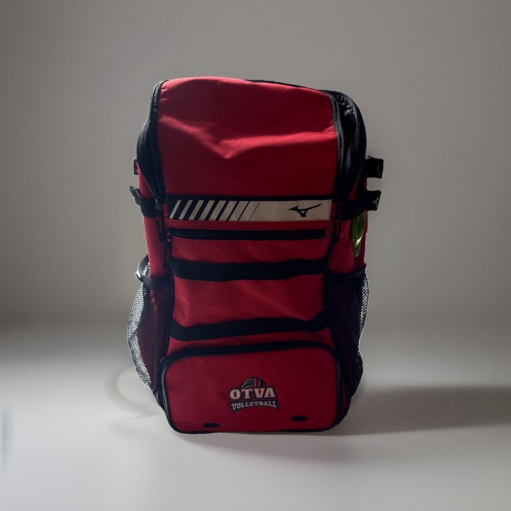 Mizuno Backpack RED Volleyball Baseball Bag 20”/ Softball and Baseball Use.